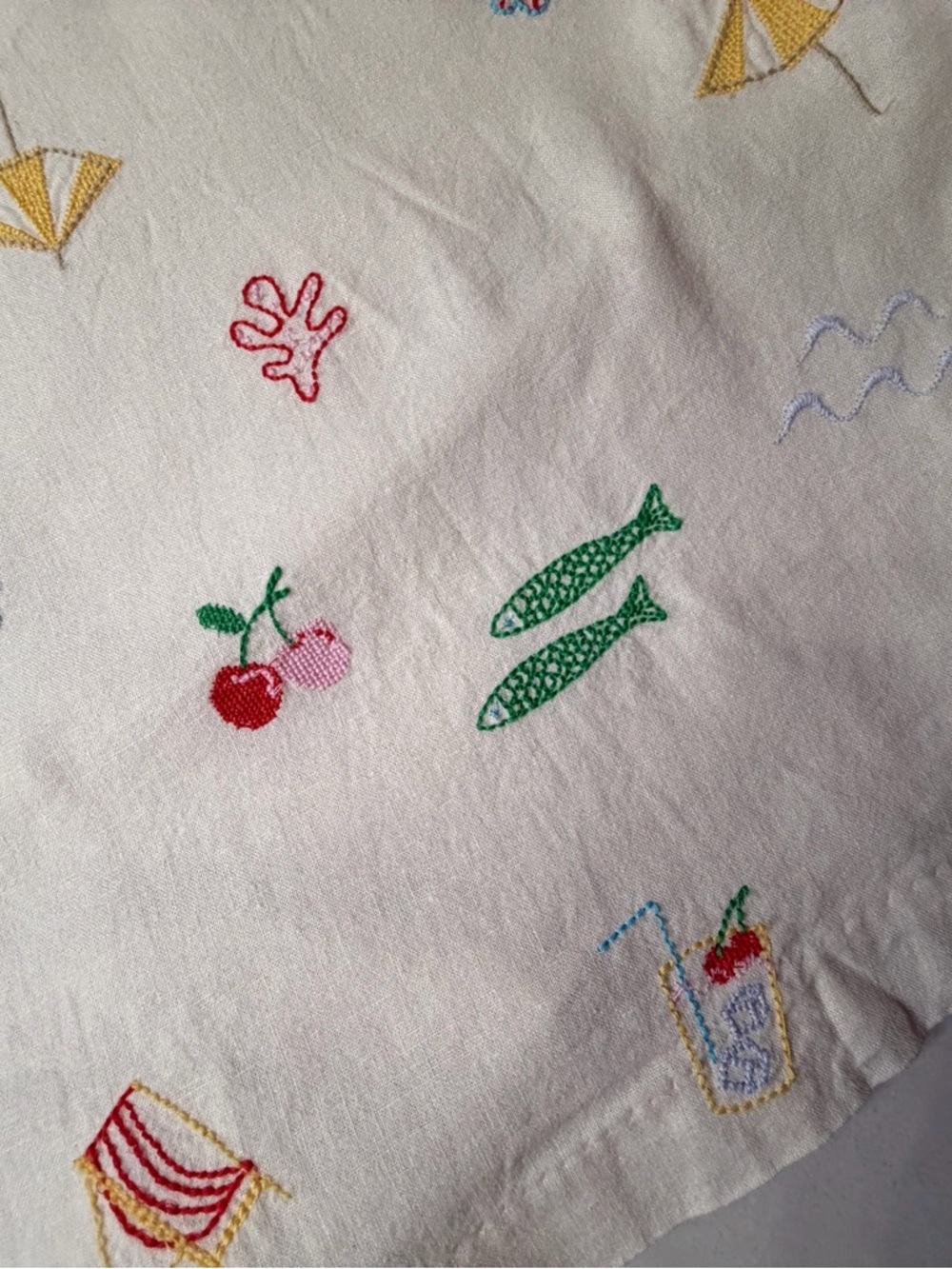 GAP White Mini Skirt with Multicolor Beach Embroidery - Picture 2 of 11